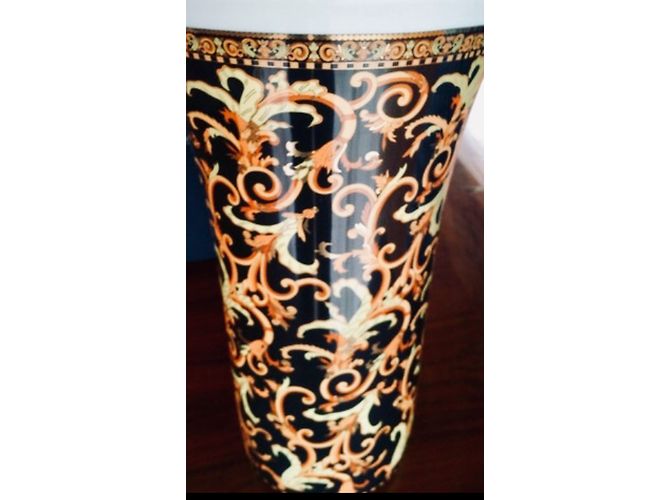 Vaso Gianni Versace Barrocco Nero e Oro D'oro - vista 2