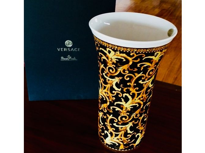 Vaso Gianni Versace Barrocco Nero e Oro D'oro - vista 3