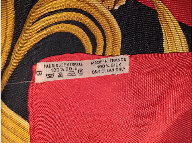 Hermès Seidentuch Royal upperr Schwarz Rot - Ansicht 4
