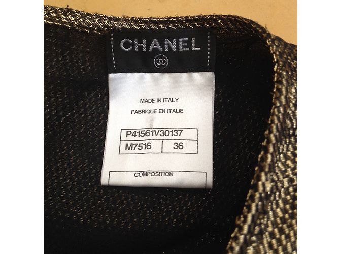 Chanel Seda Top Crafts Byzantium Paris Dorado - vista 8