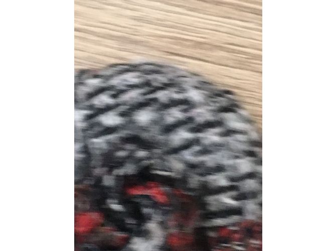 Spilla Chanel Camelia in Tweed Nero Rosso Grigio - vista 6