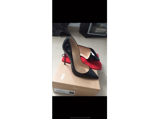 Décolleté Christian Louboutin So Kate 120 Vernice Nera - vista 3