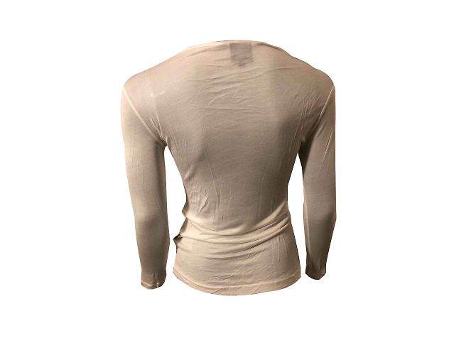 Just Cavalli Top de manga comprida branco com padrão dourado algodão - vista 2