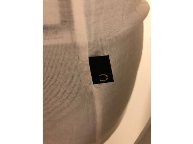 Just Cavalli Top de manga comprida branco com padrão dourado algodão - vista 5