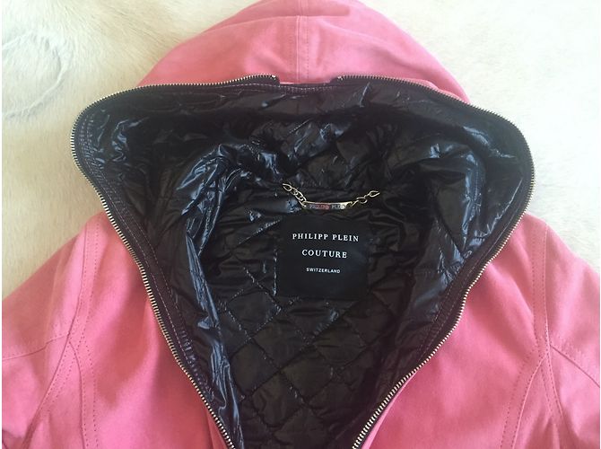 Super cute suede PHILIPP PLEIN COUTURE leather jacket with svarowski scully on the back - view 4