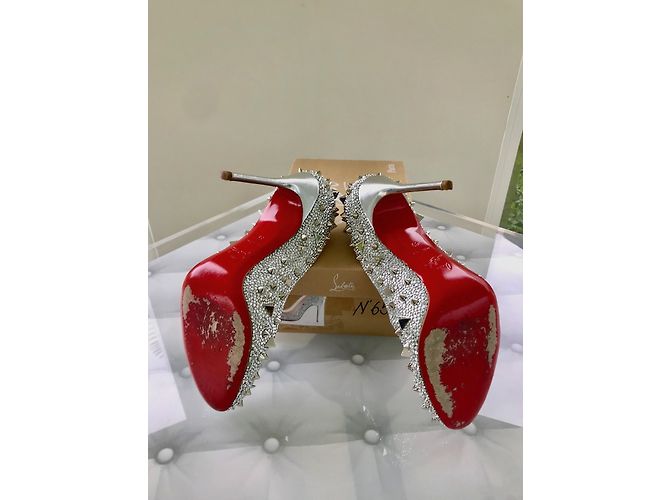 Christian Louboutin Fifi Strass Spikes LOUBOUTIN Argento - vista 4