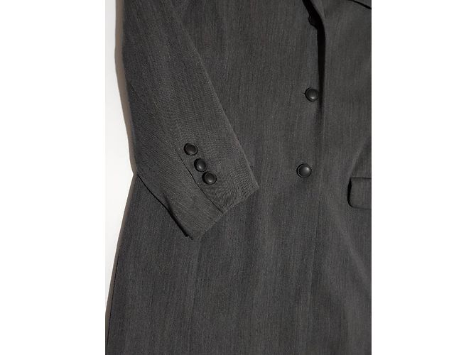 Blazer largo de lana gris Bogner - vista 4