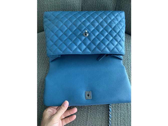 Borsa Chanel Rabat Blu - vista 13