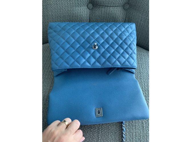 Borsa Chanel Rabat Blu - vista 15
