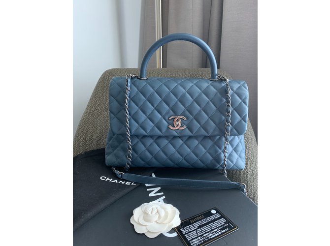 Borsa Chanel Rabat Blu - vista 3