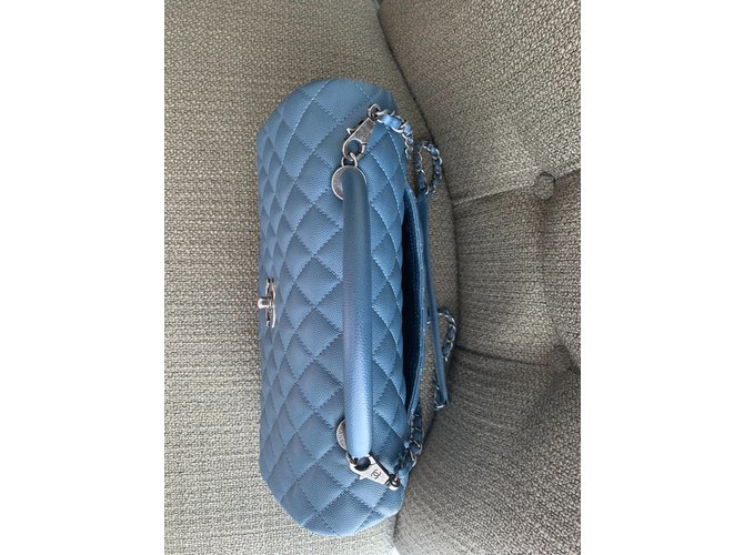 Borsa Chanel Rabat Blu - vista 4