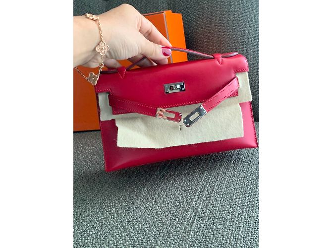 Kelly Hermès Clutch Roja - vista 7