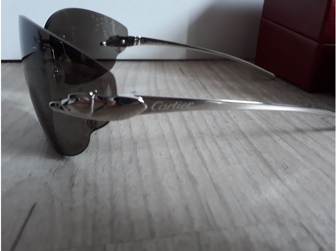 Gafas Cartier Panther Mask Plateadas Plata - vista 3