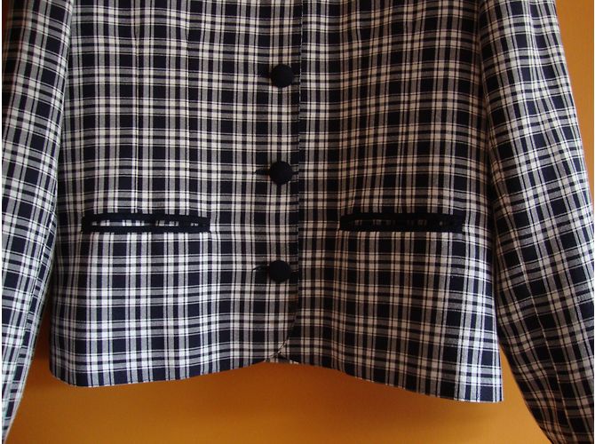 Autre Marque SPENCER Jacke schwarz weiß kariert - Ansicht 4