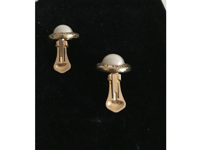 Chanel Vintage Parure Armband und Ohrringe Golden - Ansicht 10