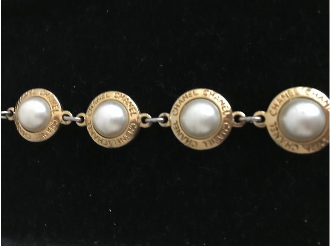Chanel Vintage Parure Armband und Ohrringe Golden - Ansicht 4