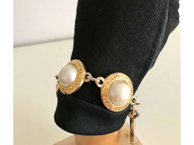 Chanel Vintage Parure Armband und Ohrringe Golden - Ansicht 6