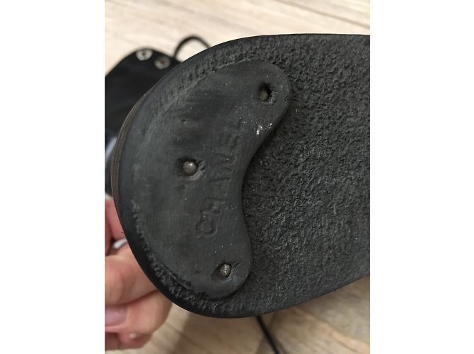 Botas Militares Chanel de Cuero Negro 35,5 - vista 7