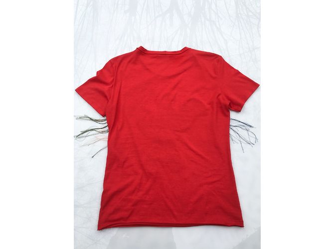 Alexander Mcqueen Top bordado ave del paraíso Roja - vista 3