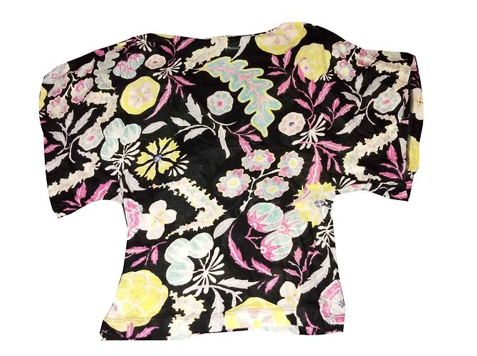 Top Christian Lacroix Negro Rosa Amarillo - vista 2