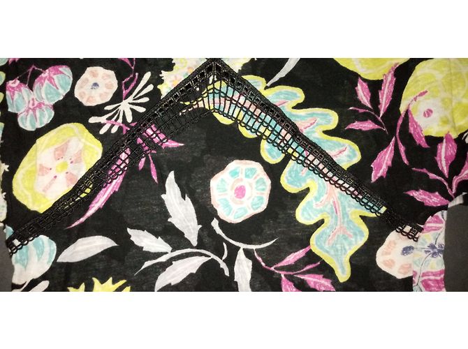 Top Christian Lacroix Negro Rosa Amarillo - vista 3