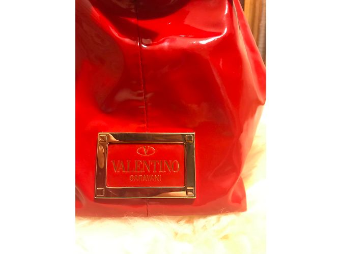 Borsa Valentino Garavani in vernice rossa Rosso - vista 2