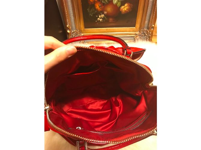 Borsa Valentino Garavani in vernice rossa Rosso - vista 5