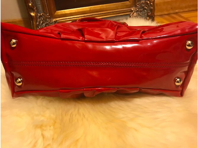 Borsa Valentino Garavani in vernice rossa Rosso - vista 6
