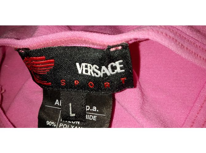 Top Versace Sport Rosa in Elastan - vista 3