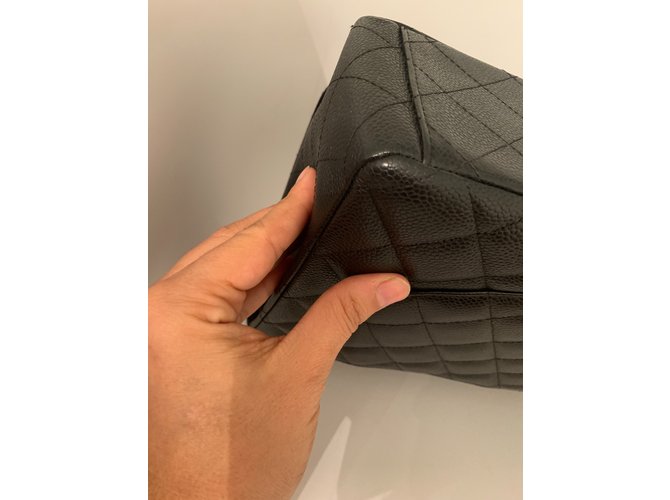 Maxi Jumbo Chanel caviale Nero - vista 10