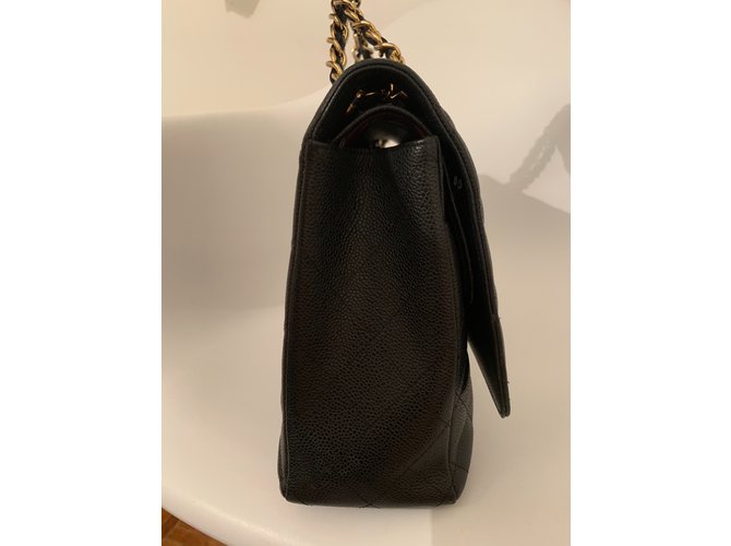 Maxi Jumbo Chanel caviale Nero - vista 11