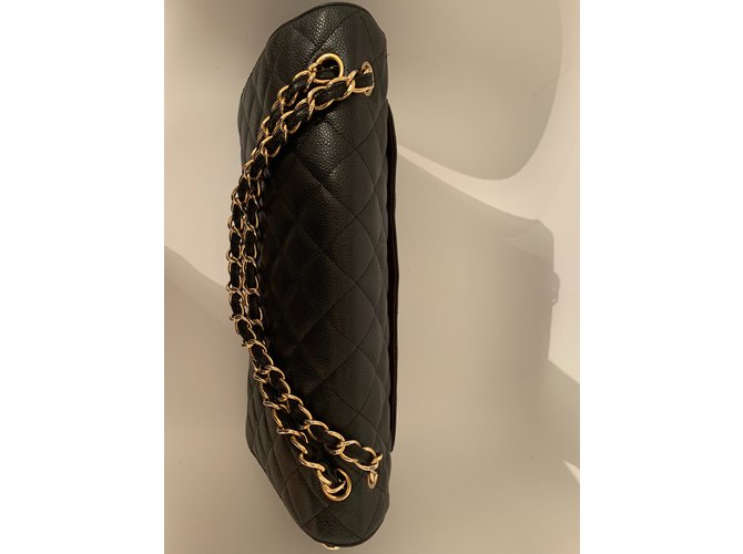 Maxi Jumbo Chanel caviale Nero - vista 5