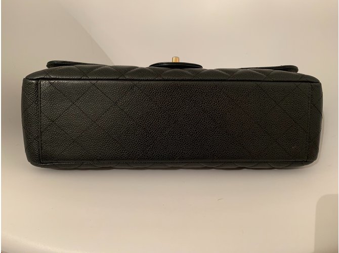 Maxi Jumbo Chanel caviale Nero - vista 6