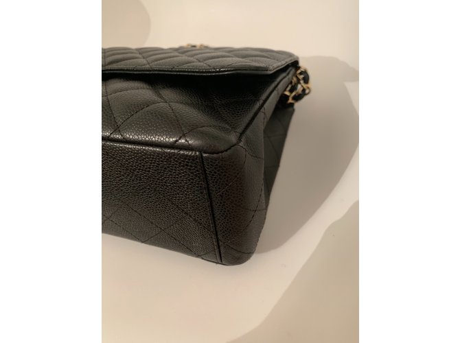 Maxi Jumbo Chanel caviale Nero - vista 7