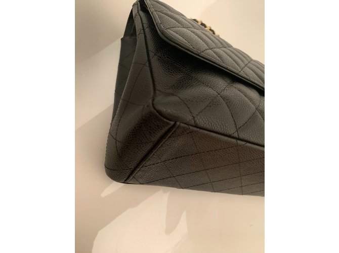 Maxi Jumbo Chanel caviale Nero - vista 8