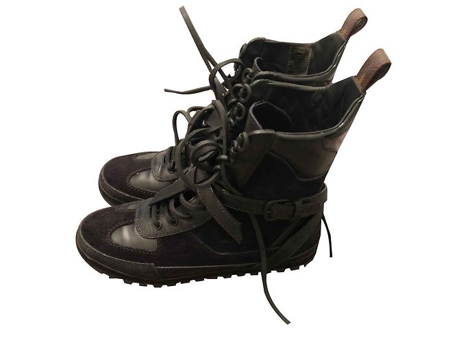 Stivaletti Louis Vuitton in pelle nera Nero - vista 2