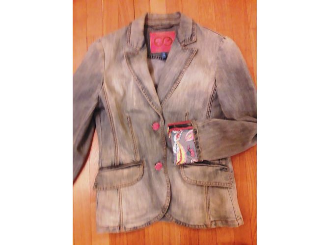 Giacca in denim Escada Azzurro Multicolore Cotone Paisley Blu chiaro - vista 3