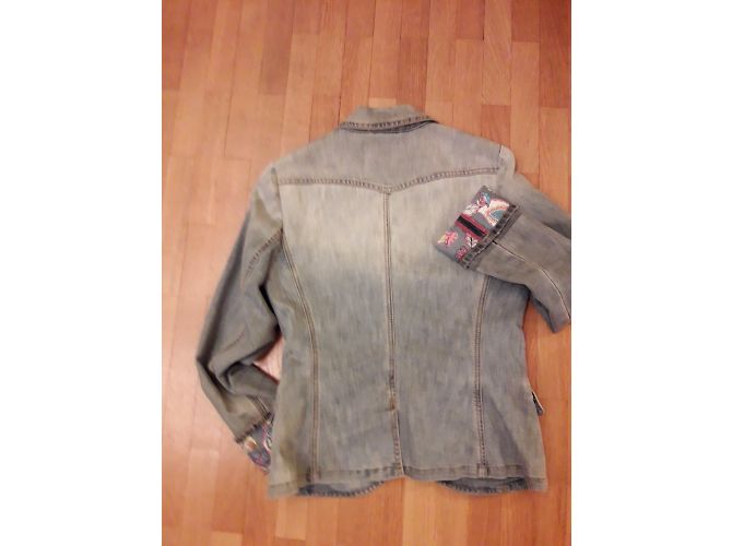 Giacca in denim Escada Azzurro Multicolore Cotone Paisley Blu chiaro - vista 8