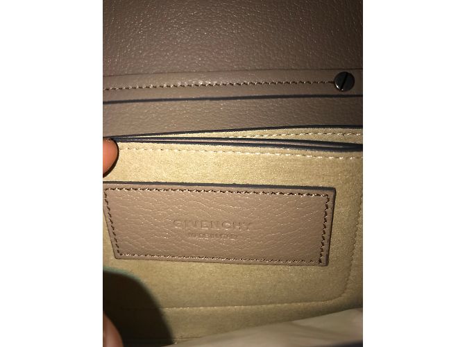 Borsa a mano Givenchy GV3 Small beige in pelle - vista 6