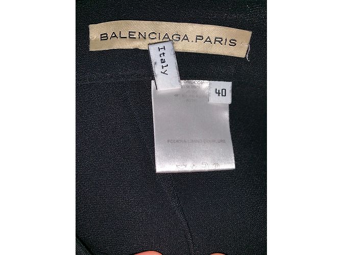Falda Balenciaga negra de viscosa Negro - vista 3