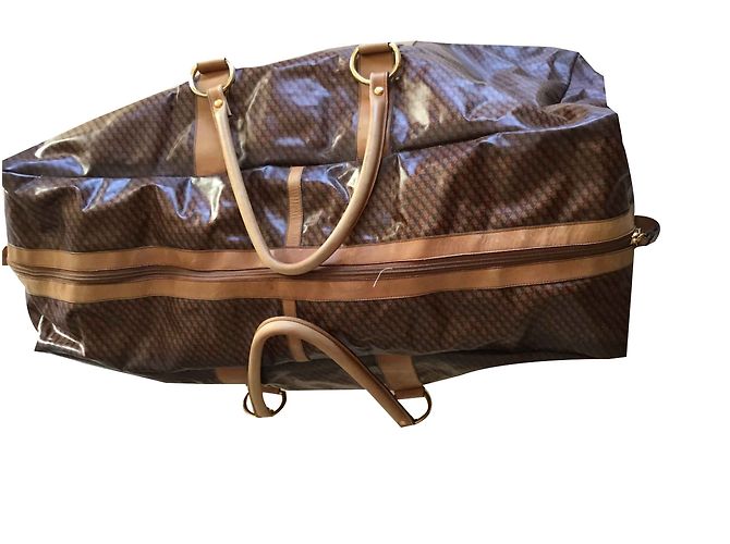 Autre Marque Borsa da viaggio Acronym in pelle verniciata marrone scuro - vista 2