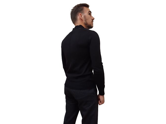 Sandro Wool V-neck Sweater Black - view 2