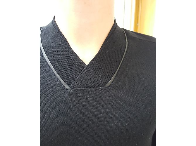 Sandro Wool V-neck Sweater Black - view 5
