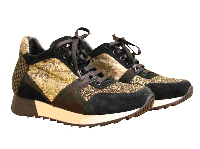 Tosca Blu black and gold sneakers - view 2