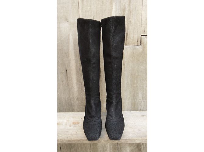 Botas Dries Van Noten de ante negro 36.5 - vista 3