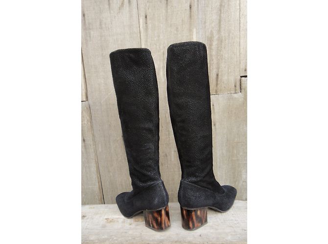 Botas Dries Van Noten de ante negro 36.5 - vista 6