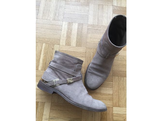 Stivaletti Christian Dior Taupe in Pelle e Scamosciato - vista 4