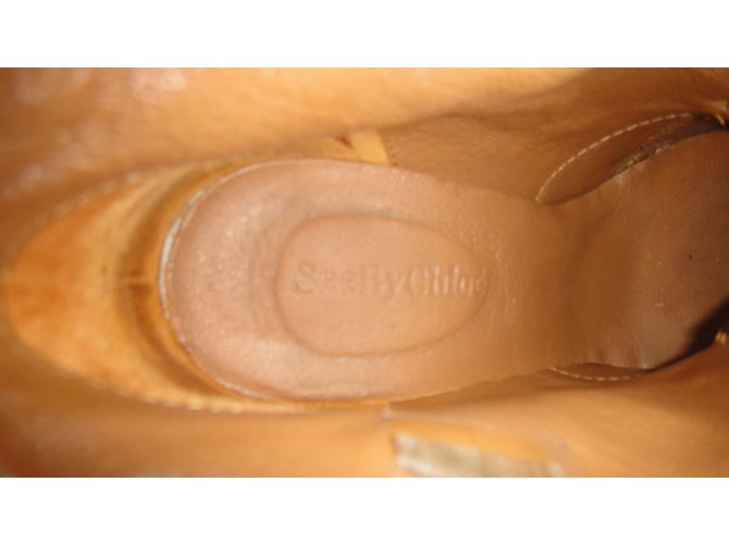 Botines See by Chloé Gris de Piel de Ciervo - vista 3