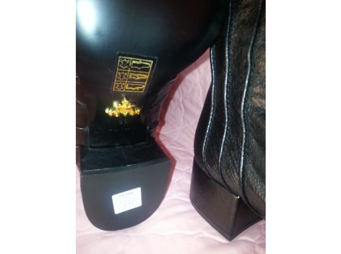 PRADA "Capra Old" Kniestiefel, Farbe schwarz - Ansicht 2