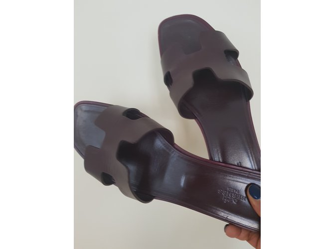 Hermès ORAN H SENZA CUCIRE Bordò - vista 4